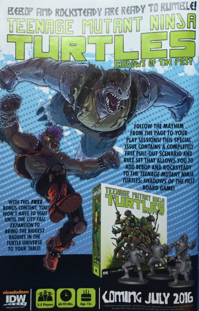 Bebop and Rocksteady Destroy Everything extra scenario ad Issue #5 