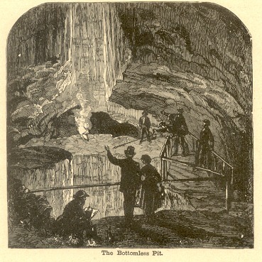 he Bottomless Pit in Mammoth Cave, woodcut, 1887 (Nuno Carvalho de Sousa Collection, Lisbon) 